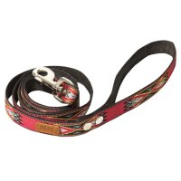 Leash-Toto-textile-red-pattern-20mm-15m