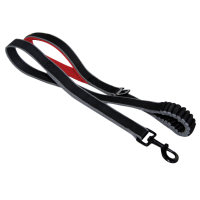 Springback Dog Leash 48, Black/Red