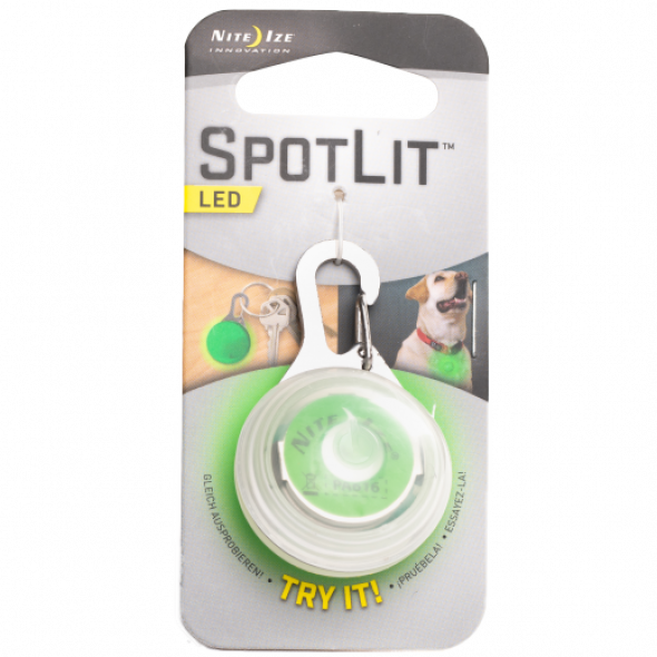 SpotLit LED Carabiner Light Grün