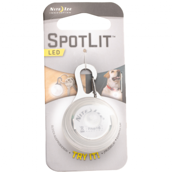 SpotLit LED Carabiner Light Weiß